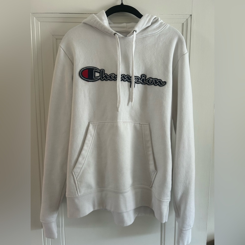 Men's Champion Hoodie white Small